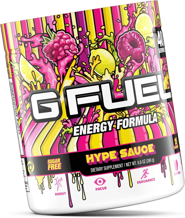 Hype Sauce Energy Powder, Sugar Free, Clean Caffeine Focus Supplement, Water Mix, Raspberry Lemonade Flavor, Focus Amino, Vitamin + Antioxidants Blend, 9.8 Oz (40 Servings)