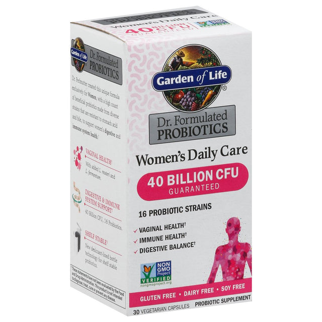 Garden of Life Womens Probiotics Daily Care Capsules 30Ct