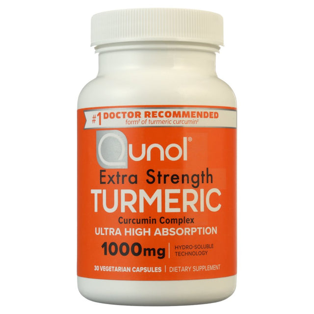 Qunol Turmeric Curcumin Capsules, 1000Mg, Ultra High Absorption, Joint Support Supplement, 30 Count