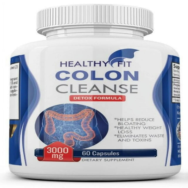 Healthy Fit COLON CLEANSE DETOX Max 3000Mg Diet Pills Weight Loss Fat Burner 60 Capsules