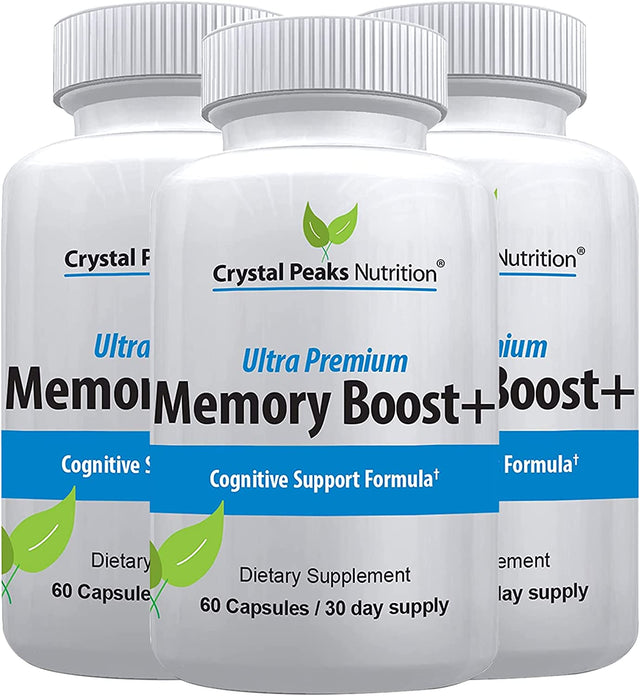 Memory Boost + Brain Health Supplement - Improve Focus, Clarity, Energy, Recall, Alertness and Cognitive Function. 60 Capsules/30-Day Supply