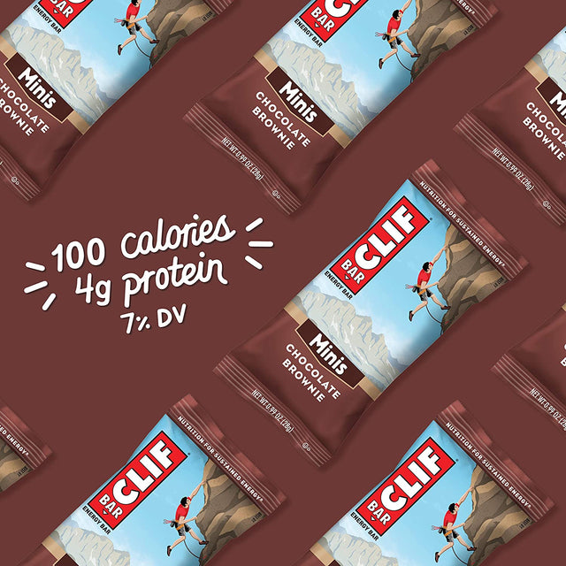 CLIF BAR Minis - Chocolate Brownie Flavor - Made with Organic Oats - 4G Protein - Non-Gmo - Plant Based - Snack-Size Energy Bars - 0.99 Oz. (20 Pack) - CASE