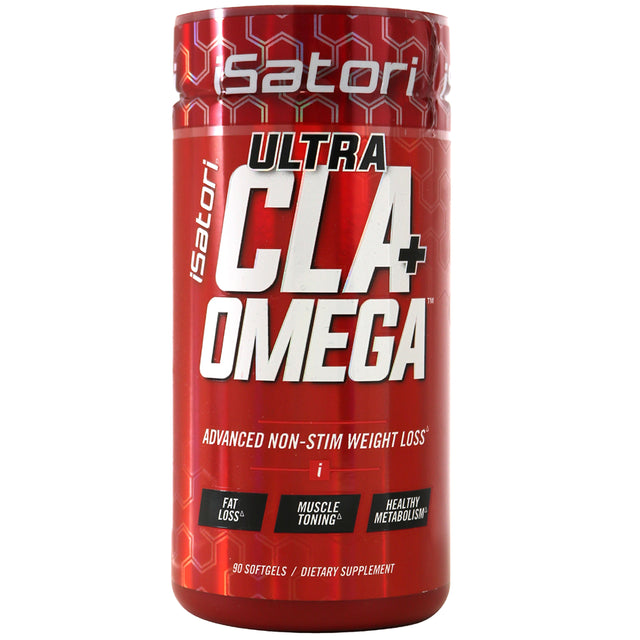 Isatori Ultra CLA + Omega-Omega 3 6 9 Safflower Oil Fish Oil Conjugated Linoleic Acid - Natural Weight Loss Exercise Enhancement Fat Burner Muscle Toner - Stimulant Free Dietary Supplement-90 Softgels