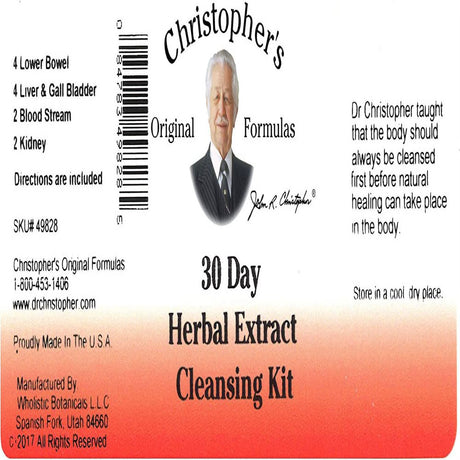 Dr. Christopher Herbal Cleansing Liquid Extract Kit - 1 Ea