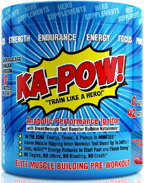 PREWORKOUT TESTOSTERONE BOOSTER - KA-POW! the Fastest Hitting ANABOLIC PRE WORKOUT SUPPLEMENT