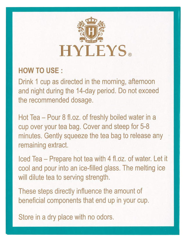 12 Pack of Hyleys Wellness 14 Days Cleanse Kit - 42 Tea Bags (100% Natural, Sugar Free, Gluten Free and Non-Gmo)