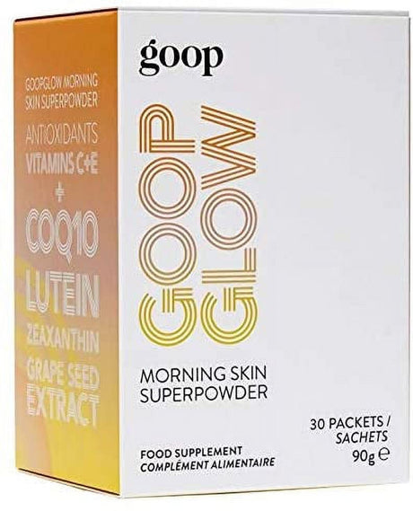 Goopglow Morning Skin Superpowder! 6 Potent Antioxidants, Vitamins C & E, Coq10, Grape Seed Extract, Lutein and Zeaxanthin! Drink Your Way to Glowing Skin! Choose from 30 Sachets or 5 Sachets! (30)