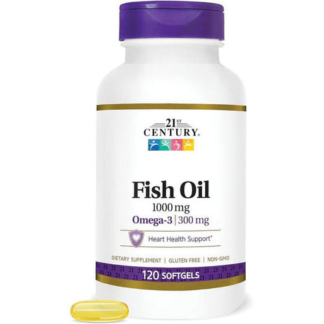 21St Century Omega-3 Fish Oil Softgels, 1000 Mg, 90 Count