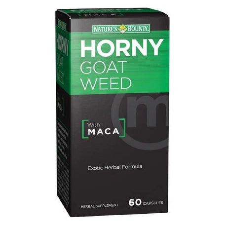 Natures Bounty Horny Goat Weed with Maca Herbal Supplement Capsules - 60 Ea, 2 Pack