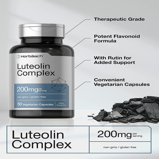 Luteolin Complex with Rutin 200Mg | 50 Capsules | by Horbaach