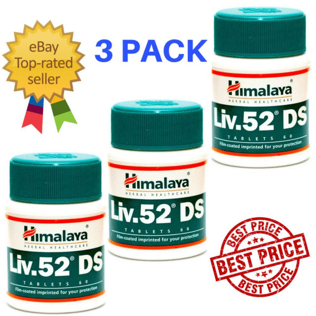 3 Box 180 Tablets Himalaya Liv52 DS Liver Repair Officially Certificate