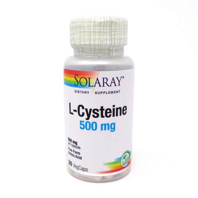 Solaray - L-Cysteine Free-Form Amino Acid 500 Mg. - 30 Vegetable Capsule(S)