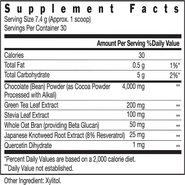 Coco Complete by New Vitality Immune System and Metabolism Boosting Superfood Powder Supplement, Energy Support, Sugar Free, Real Cocoa Powder & Green Tea Extract, Chocolate Flavor, 30 Servings