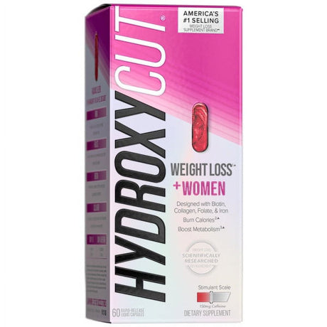 Hydroxycut Weight Loss Supplement Pills with Biotin, Collagen and Iron, 150 Mg Caffeine, 60 Ct