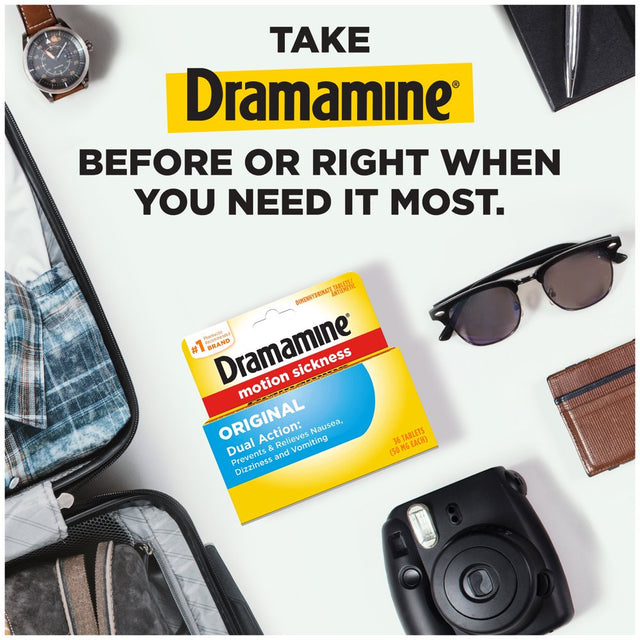 Dramamine Original, Motion Sickness Relief, 36 Count