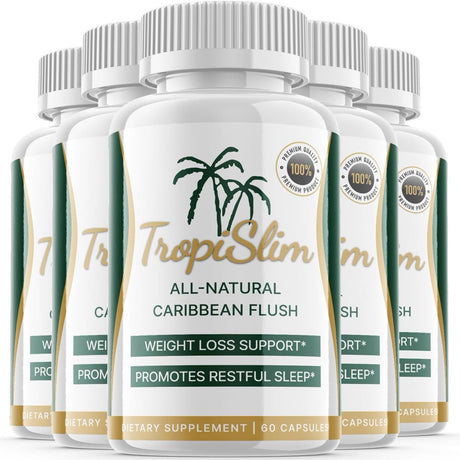 (5 Pack) Tropislim - Keto Weight Loss Formula - Energy & Focus Boosting Dietary Supplements for Weight Management & Metabolism - Advanced Fat Burn Raspberry Ketones Pills - 300 Capsules