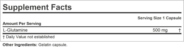 ANDREW LESSMAN Glutamine 500 Mg - 120 Capsules - Free Form Amino Acid. Supports Skeletal Muscle and Gastrointestinal Health. Maintains Healthy Kidneys, Liver, Heart & Brain. Easy-To-Swallow Capsules.
