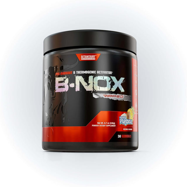 Betancourt Nutrition B-Nox Pre Workout Thermogenic Activator | L-Carnitine, Beta Alanine | Endurance & Lean Muscle Gains | 30 Servings (Tropical Paradise)