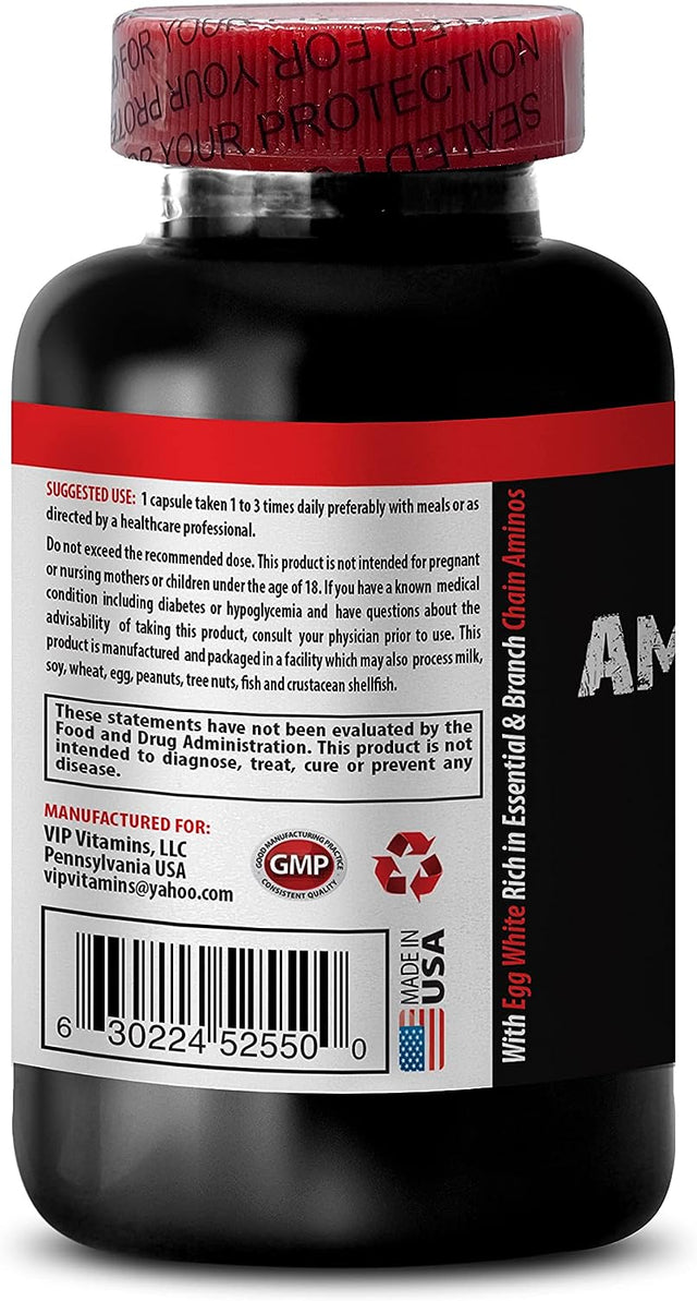 Muscle Booster for Men - Amino Acid 1000 MG Complex - L-Lysine Pills - 2 Bottles 200 Capsules