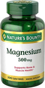 Nature'S Bounty Magnesium 500Mg Size, Coated Tablets 200 Ea