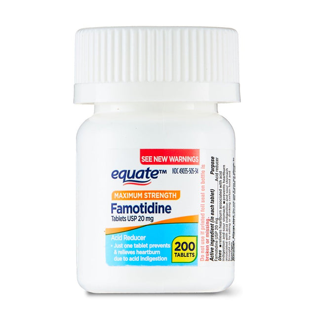 Equate Maximum Strength Famotidine Tablets, 20 Mg, 200 Count