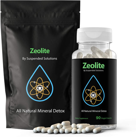 Zeolite Clinoptilolite - 90 Capsules - Responsibly Mined - All Natural Mineral Detox Removes Chemicals Safely and Effectively - Restores Gut Health and Boosts Immunity