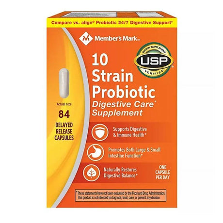 MM 10 Strain Probiotic Digestive Care Supplement (84 Ct.)