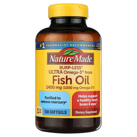 Nature Made 1400 Mg, 130 Ct Ultra Omega-3 from Fish Oil Softgels