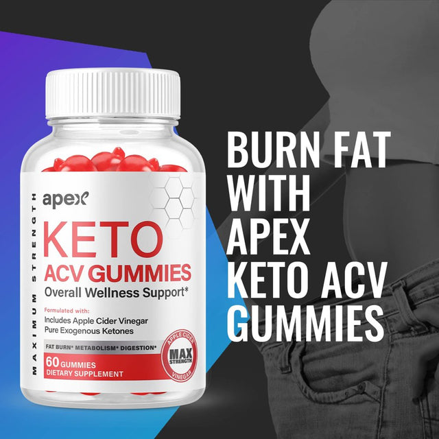 (2 Pack) Apex Keto ACV Gummies - Supplement for Weight Loss - Energy & Focus Boosting Dietary Supplements for Weight Management & Metabolism - Fat Burn - 120 Gummies