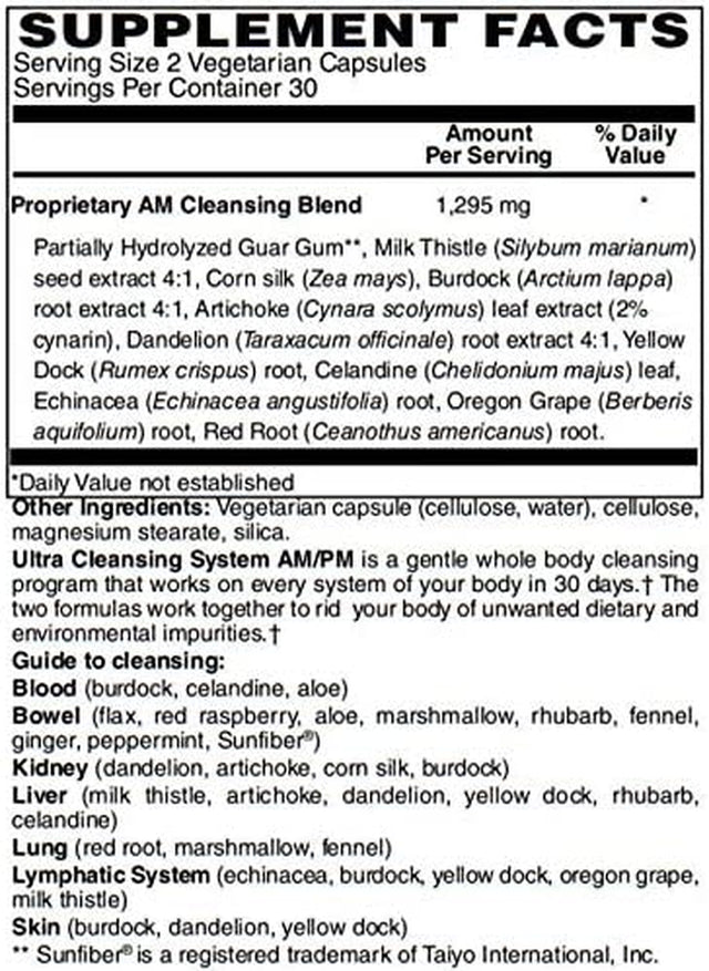 Bariatricpal Ultra Cleansing System AM/PM Vegetarian Capsules - 30-Day Kit