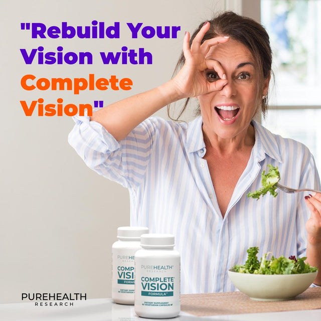 Complete Vision Formula by Purehealth Research - Natural Eye Vitamins with Lutein and Zeaxanthin, 60 Capsules