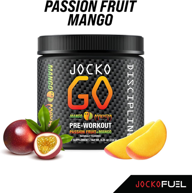 Origin Jocko Fuel Pre Workout Powder with L-Citrulline, Nootropic & Caffeine for Endurance & Stamina - Keto, Sugar Free Blend for Distance Running, Cycling, Jiu Jitsu - 30 Servings (Mango)