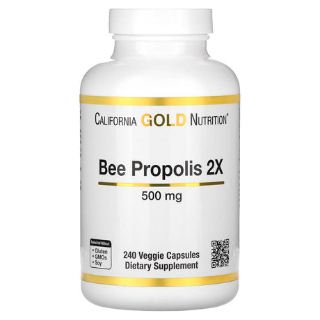 Bee Propolis 2X Potency, Concentrated Extract 500 Mg, Equivalent to 1000 Mg of Natural Propolis, Support Immune Health & Vitality*, 240 Veggie Capsules