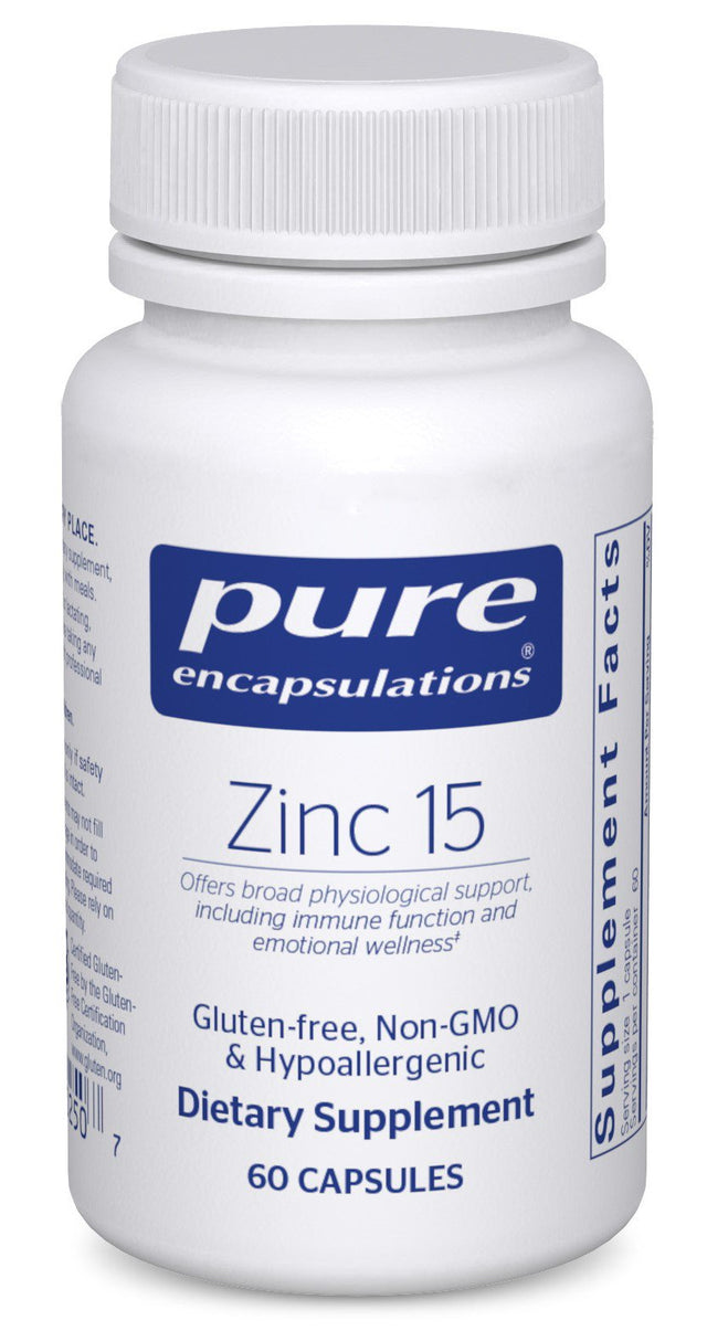 Pure Encapsulations Zinc 15 Mg | Zinc Picolinate Supplement for Immune System Support, Growth and Development, Wound Healing, Prostate, and Reproductive Health* | 60 Capsules