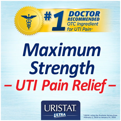 URISTAT Ultra UTI Pain Relief, Cranberry Flavored Coating, 30 Tablets