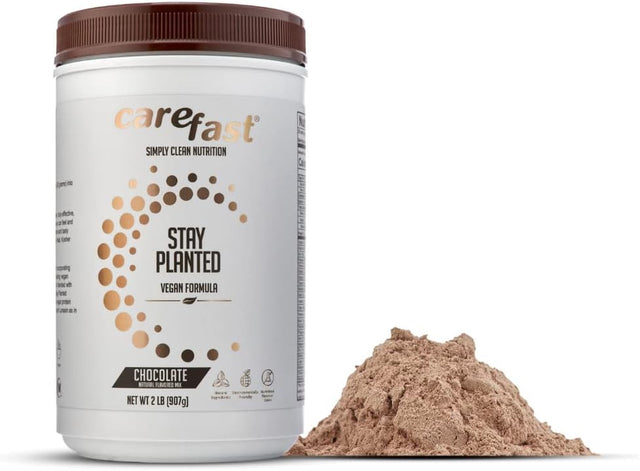 Stay Planted Plant-Basednon-Gmo Soy Healthy Protein Powder Drink Mix - Chocolate Flavored - 2Lb Tub - 13G Protein - Makes Great Tasting Low Carb Vegan Shakes & Smoothies