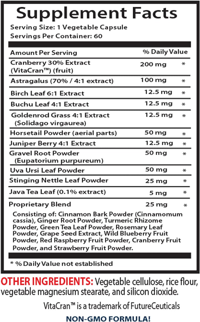 Antiaging Pills - Kidney Support - Birch Leaf, Kidney Support, Kidney Support Supplements, Kidney Cleanse, Herbal Kidney Cleanse, Cranberry Supplement, Astragalus, Astragalus Root 2 Bottles 120 Caps