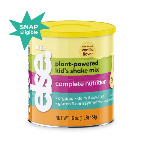 Else Nutrition Plant-Based Formula Organic Vanilla Kids Shake, Low Sugar, Clean Label, Non-Gmo