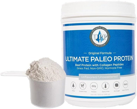 (Unflavored, 15 Servings - Premium Grass Fed Beef Protein, Non-Gmo, Paleo Friendly, Gluten Free, Dairy Free, Keto Friendly, No Artificial Sweeteners or Preservatives