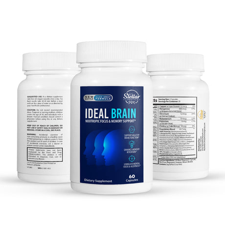 5 Pack Ideal Brain, Support Healthy Brain Function-60 Capsules X5