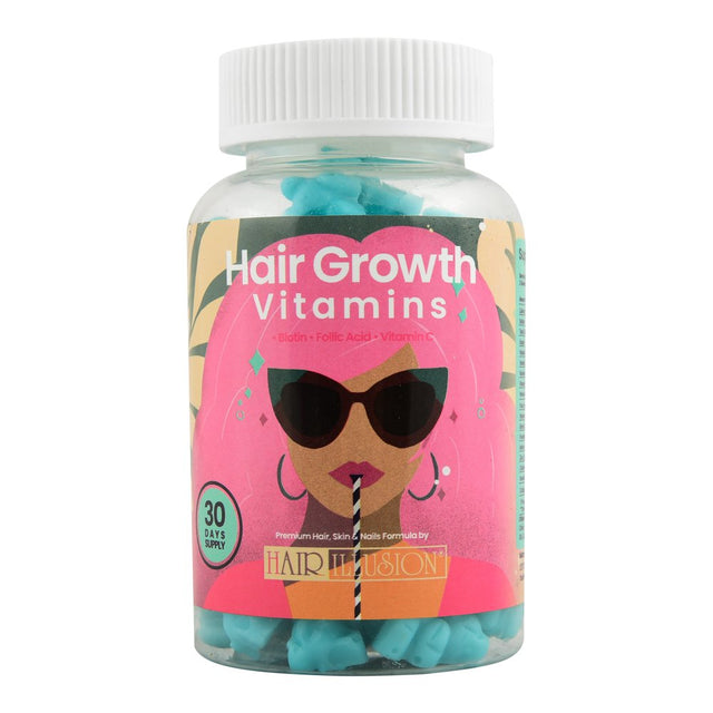 Hair Illusion - Biotin, Hair Growth Vitamin Gummy 10000Mcg (Highest Potency) for Healthy Hair, Skin & Nails Vitamins for Women, Men & Kids - Vegan, Non-Gmo, Supplement Vitamin A, B-12, D, Folic Acid