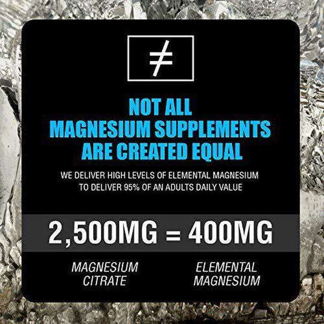 Magnesium Citrate 400 Mg - 120 Tablets Elemental Magnesium Supports Function of Muscles, Bones, Heart Non-Gmo per Serving