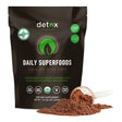 Detox Organics Chocolate Green Superfood Powder - Made with Organic Ingredients like Kale, Wheatgrass, Chlorella, Spirulina, and Beet Juice