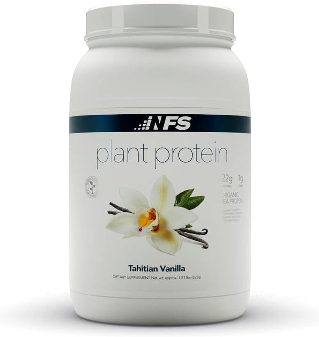 NF Sports All-Natural Plant-Based Protein - Organic Protein, Gluten Free - 28 Servings (Tahitian Vanilla)