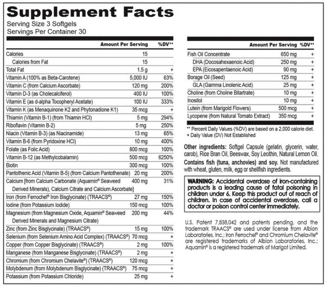 Mom to Be Prenatal Vitality™ Multi-Vitamin for Women with Omega-3S ; Maximum Vitality