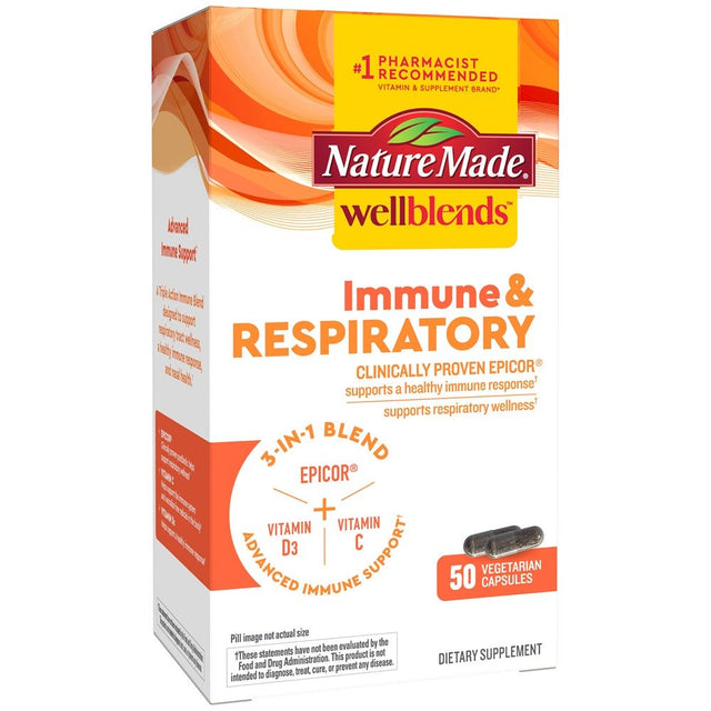 Nature Made Wellblends Immune & Respiratory -- 50 Vegetarian Capsules