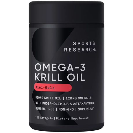 Sports Research SUPERBA 2, Antarctic Krill Oil with Asraxanthin, Softgel