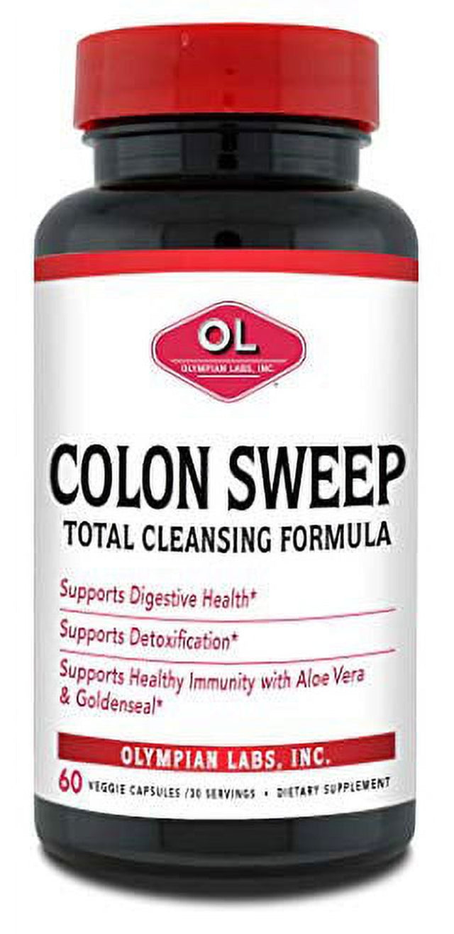 Olympian Labs Colon Sweep Digestive Health Veggie Capsules, 60 Count, 2 Pack