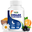 Chillax Stress Anxiety Mood | Sleep Aid + Immune Defense, 8 In1 Formula, W/ Melatonin, L-Theanine, Zinc, Vitamin D3, Elderberry - 60 Vegan Capsules