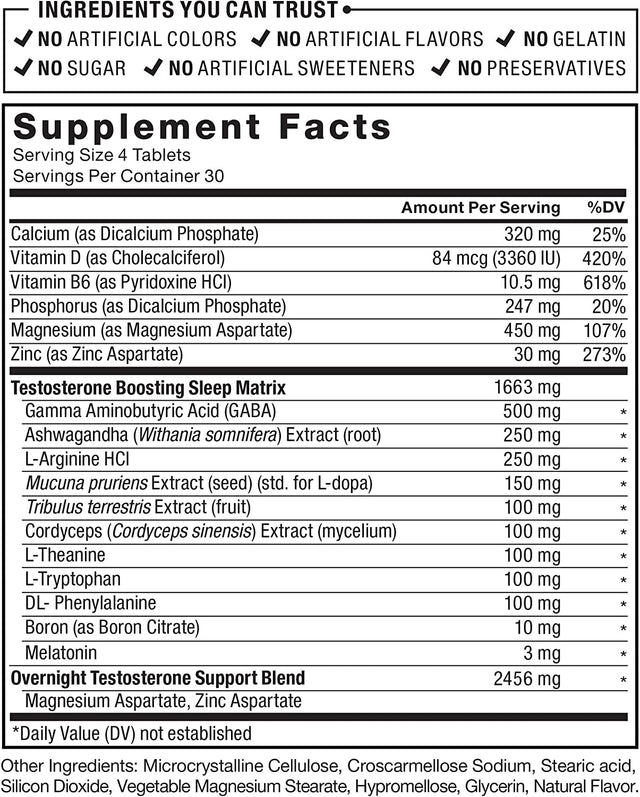 Force Factor Test X180 PM Testosterone Booster for Men, Overnight Testosterone Supplement to Build Muscle, Increase Strength, and Promote Deeper, Healthier Sleep and Recovery, 120 Tablets